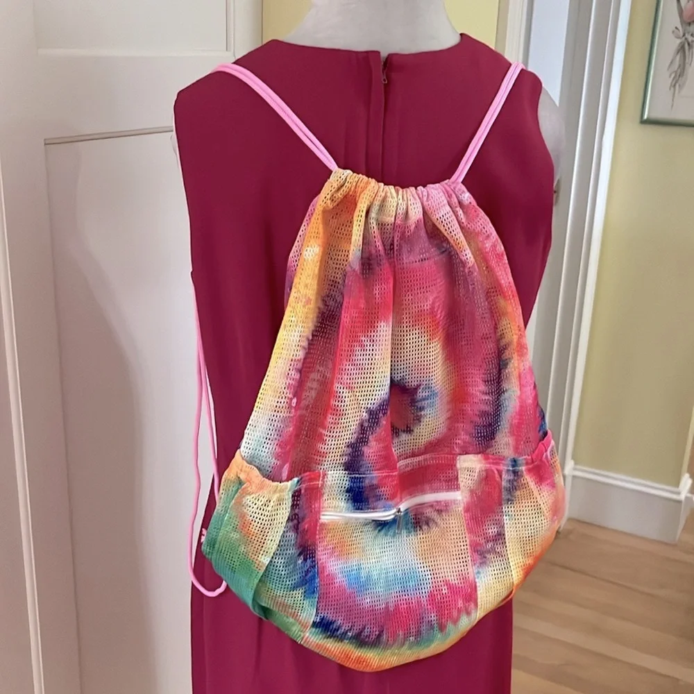 TIE DYE Drawstring Ventillated Packable Backpack